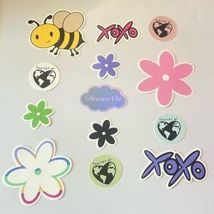 Cute Sticker Sheet Pack - 13 Various Size Colorful Designs